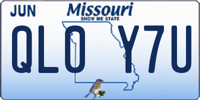 MO license plate QL0Y7U