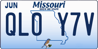 MO license plate QL0Y7V