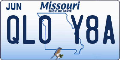 MO license plate QL0Y8A