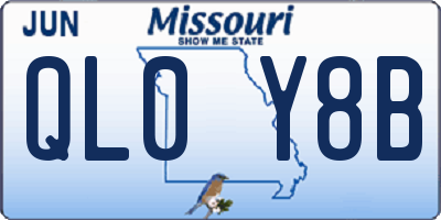 MO license plate QL0Y8B