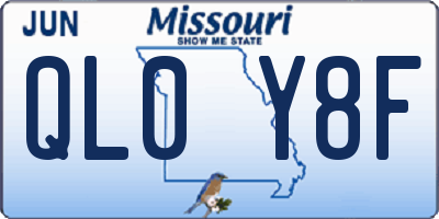 MO license plate QL0Y8F