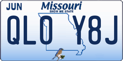 MO license plate QL0Y8J