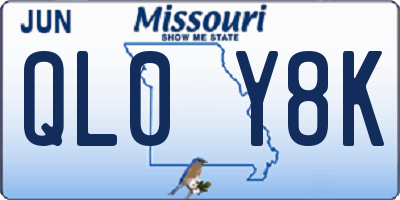 MO license plate QL0Y8K