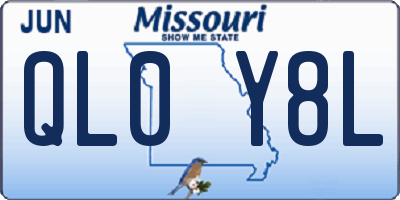 MO license plate QL0Y8L