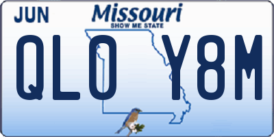MO license plate QL0Y8M