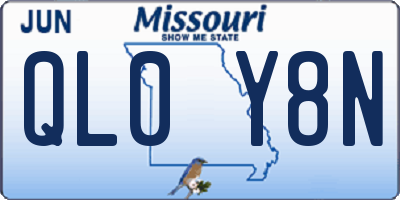 MO license plate QL0Y8N