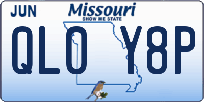 MO license plate QL0Y8P