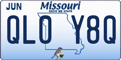 MO license plate QL0Y8Q