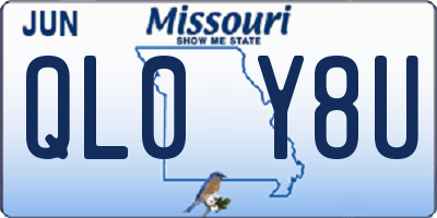 MO license plate QL0Y8U