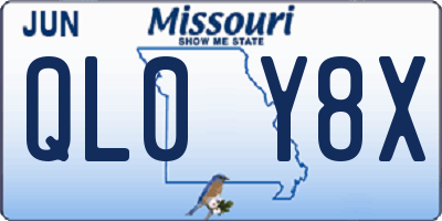 MO license plate QL0Y8X