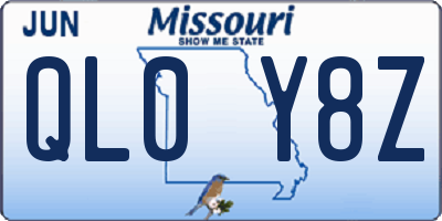 MO license plate QL0Y8Z