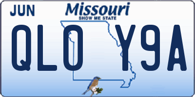 MO license plate QL0Y9A