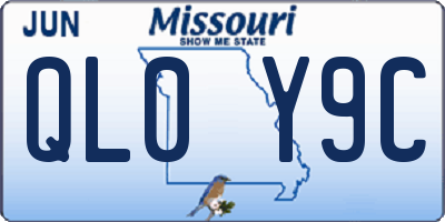 MO license plate QL0Y9C