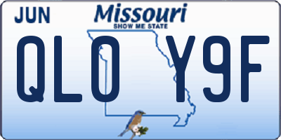 MO license plate QL0Y9F