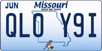MO license plate QL0Y9I