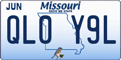 MO license plate QL0Y9L