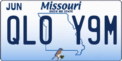 MO license plate QL0Y9M