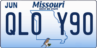 MO license plate QL0Y9O