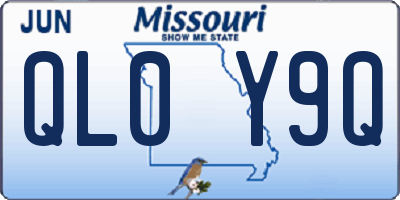 MO license plate QL0Y9Q
