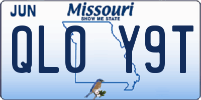 MO license plate QL0Y9T