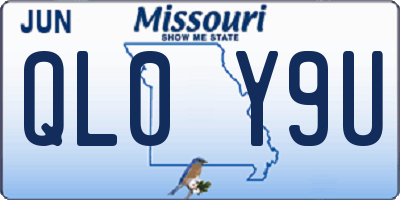 MO license plate QL0Y9U
