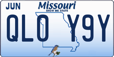 MO license plate QL0Y9Y