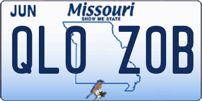MO license plate QL0Z0B