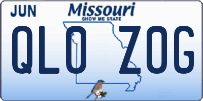MO license plate QL0Z0G