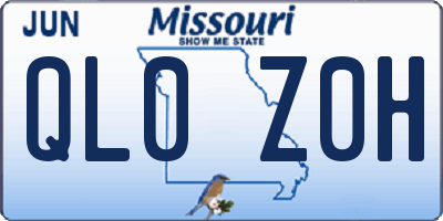 MO license plate QL0Z0H