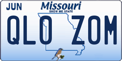 MO license plate QL0Z0M