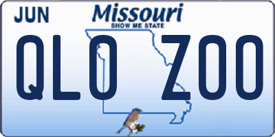 MO license plate QL0Z0O
