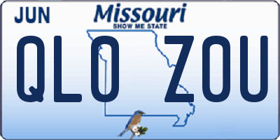 MO license plate QL0Z0U