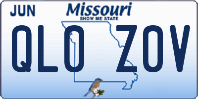 MO license plate QL0Z0V