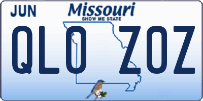 MO license plate QL0Z0Z