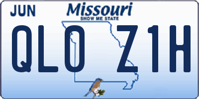 MO license plate QL0Z1H
