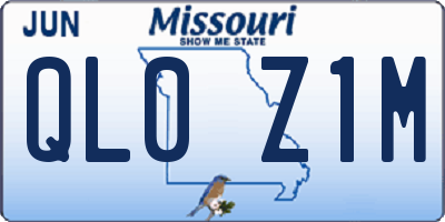MO license plate QL0Z1M
