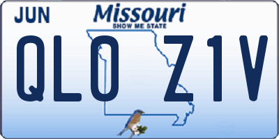 MO license plate QL0Z1V