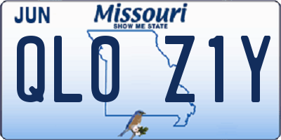 MO license plate QL0Z1Y
