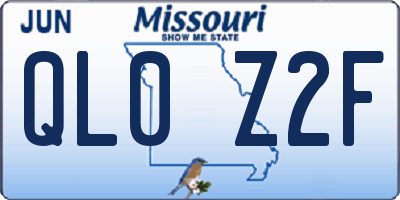 MO license plate QL0Z2F