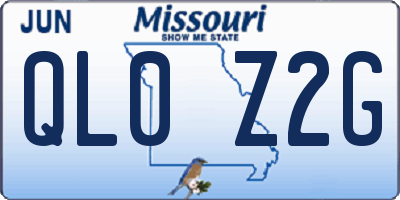 MO license plate QL0Z2G