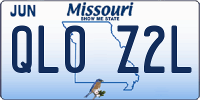 MO license plate QL0Z2L
