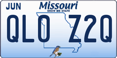 MO license plate QL0Z2Q