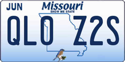 MO license plate QL0Z2S