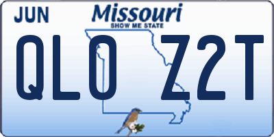 MO license plate QL0Z2T