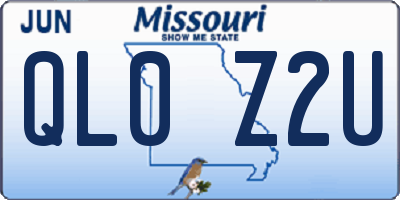 MO license plate QL0Z2U