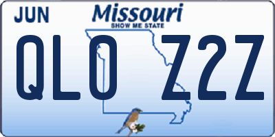 MO license plate QL0Z2Z