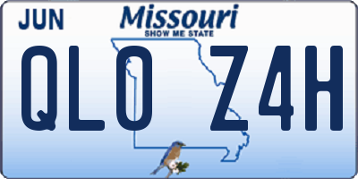 MO license plate QL0Z4H