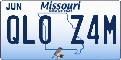 MO license plate QL0Z4M