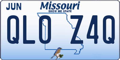MO license plate QL0Z4Q