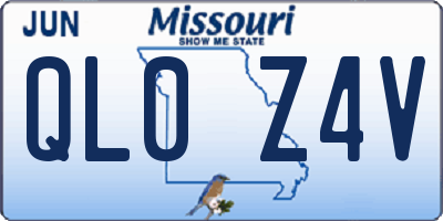 MO license plate QL0Z4V